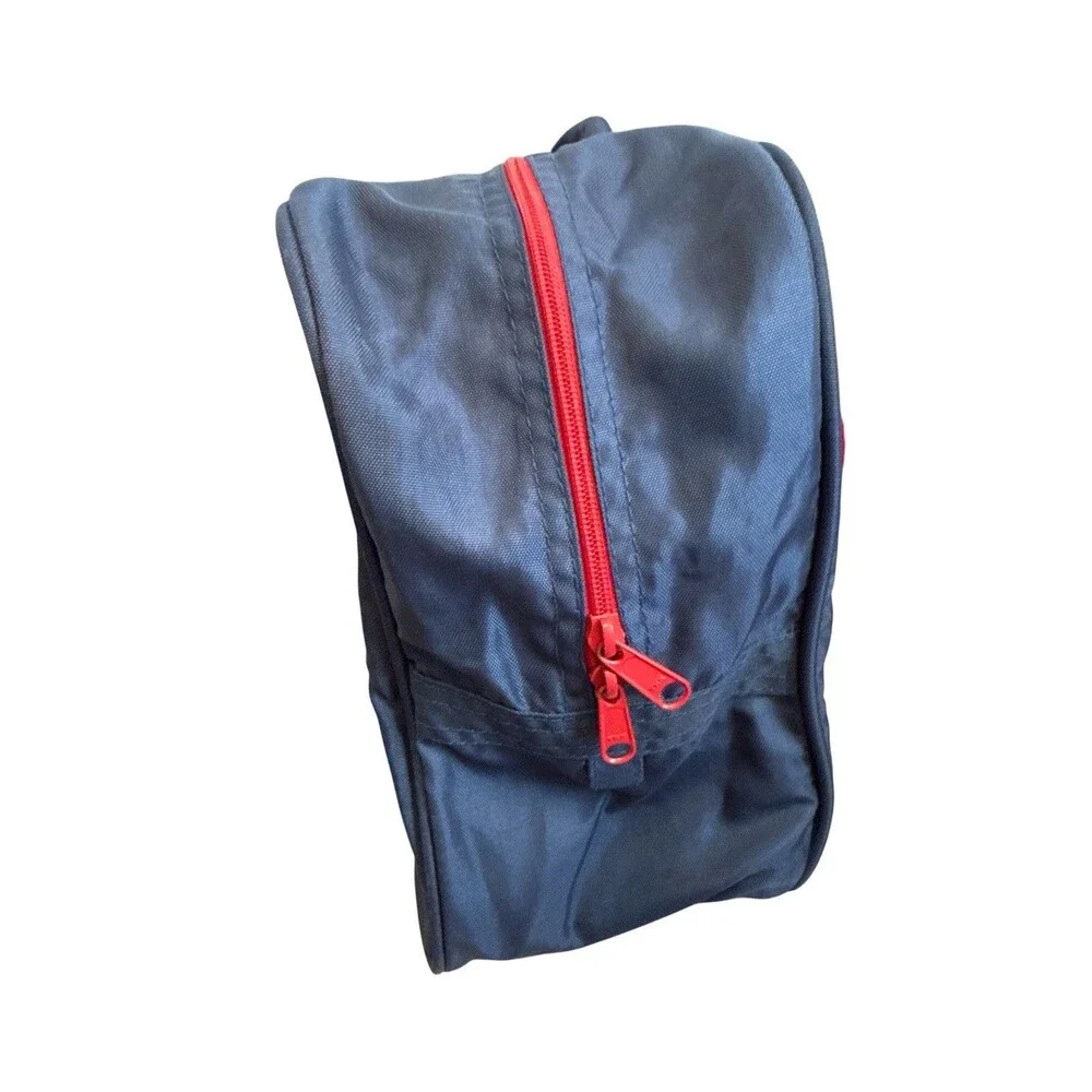 Vintage 1970s NIKE Blue‎ Red Duffle Gym Bag Taiwan Made YKK Zippers